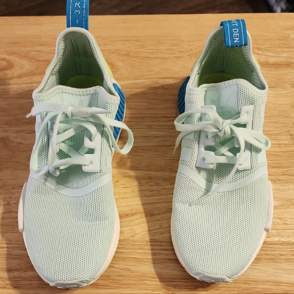 adidas Mint Green and Blue Athletic Shoes